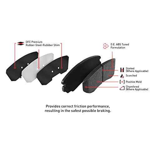 Dynamic Friction Company 5000 Advanced Brake Pads - Low Metallic 1551-0810-00-Front or Rear Set For 1990-1992 Ferrari F40, 1995-1997 Ferrari F50, 2000-2006 Jaguar XKR, 2001-2005 Aston Martin Vanquish,