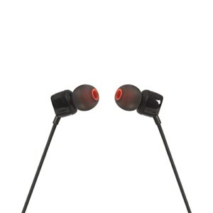 jbl tune 110 - in-ear headphone with one-button remote - black