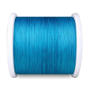 mpeter Armor Braided Fishing Line, Abrasion Resistant Braided Lines, High Sensitivity and Zero Stretch, 4 Strands to 8 Strands with Smaller Diameter (Blue, 128-Yard/10LB)