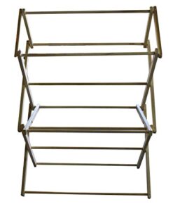 wooden amish made folding clothes drying rack handmade for hanging laundry (medium 3'x6')