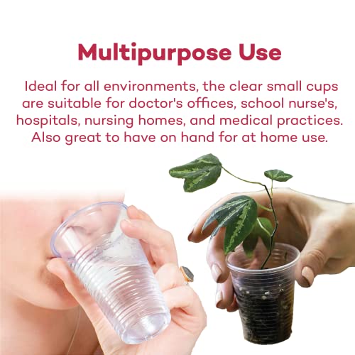 Dealmed 3 oz. Disposable Plastic Cups – 100% Recyclable Cups for Doctor's Offices, School Nurse's, Hospitals, at Home and More (Pack of 100)