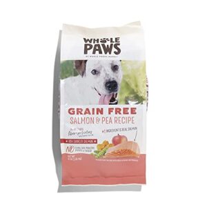 whole paws, whole paws, dog grain free salmon & peas recipe, 64 ounce