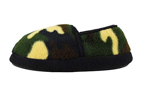 Tirzrro Big Boys' Winter Warm Slippers with Memory Foam Indoor Outdoor Slip-on Shoes Size 6-7 US Camouflage