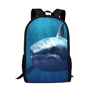 Beauty Collector Kids Boys School backpack Shark for Kids Bookbags 17 inch