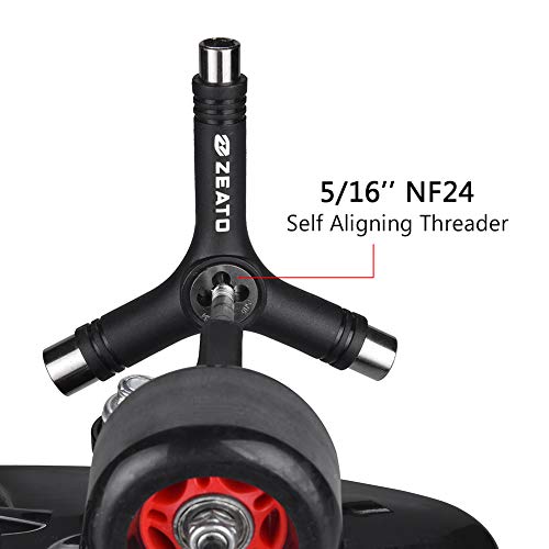 Zeato All-in-One Skate Tools Multi-Function Portable Skateboard Y Tool Accessory with Y-Type Allen Key and L-Type Phillips Head Wrench Screwdriver