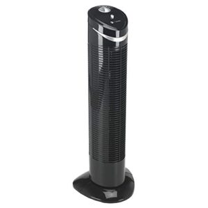 pure guardian tf2113b 29" 3-speed oscillating tower fan, full room coverage, quickly cools with quiet operation, space-saving and lightweight design, pureguardian, black