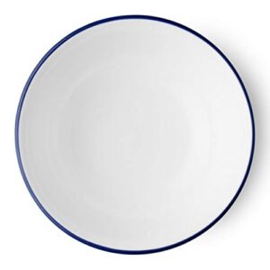 Corelle Livingware Lia 18 Ounce Soup/Cereal Bowl - White with Cobalt Blue Lip (Set of 4)