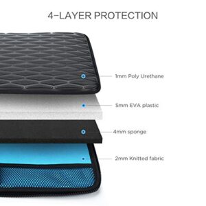 DOMISO 10.1 Inch Shockproof Waterproof Laptop Sleeve Lightweight Soft EVA Tablet Case for 10.1-10.5 Inch Laptops/Kids Tablet/iPad Pro/iPad Air/Lenovo Yoga Book/Asus/Acer, Black