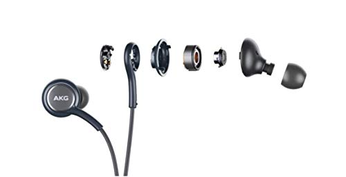 Samsung Stereo Headphones with Microphone for Galaxy S8, S9, S8 Plus, S9 Plus, Note 8 and Note 9 - Bulk Packaging - Titanium Grey