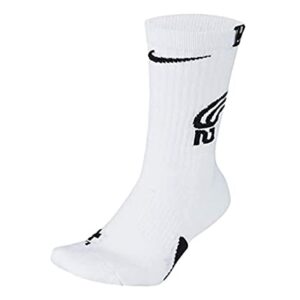 Nike Kyrie Unisex Nike Elite Crew Socks SK0077-100 SIZE L