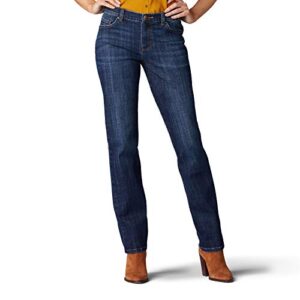 lee women's relaxed fit straight leg jean, bewitched, 16