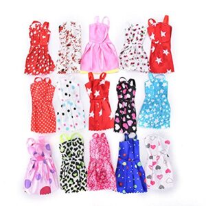 Doll Clothes for Barbie Dresses Gown with Shoes Outfit Set for Xmas Birthday Gift(69 Pack)