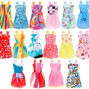 Doll Clothes for Barbie Dresses Gown with Shoes Outfit Set for Xmas Birthday Gift(69 Pack)