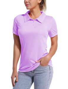 bubblelime women's short sleeve polo shirts upf 50+ quick dry moisture wicking - polo neck short sleeve_purple x-large