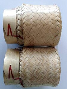 thai handmade sticky rice serving basket small size (pack of 2) by khuaek