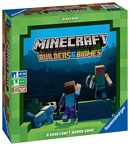 Ravensburger Minecraft: Builders & Biomes Strategy Board Game, 2-4 players, Ages 10 & Up