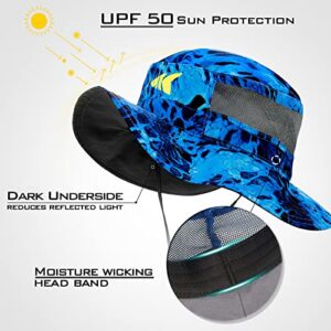 KastKing Sol Armis UPF 50 Boonie Hat - Sun Protection Hat, Fishing Hat - Breathable Fabric - Comfortable - Prym1 Camo,Shoreline