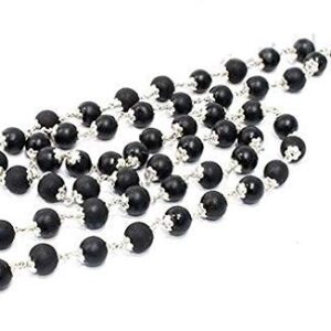 Rudra Divine Shaligram Mala in Pure Silver/Original shaligram mala / 54 + 1 Beads mala / 6 mm Beads