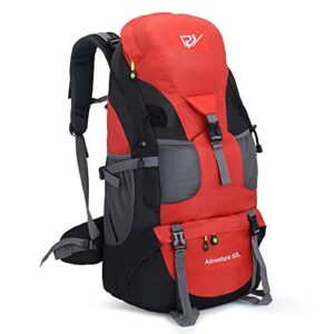 ruru monkey 50l hiking backpack daypack for outdoor traveling, camping backpack for women men