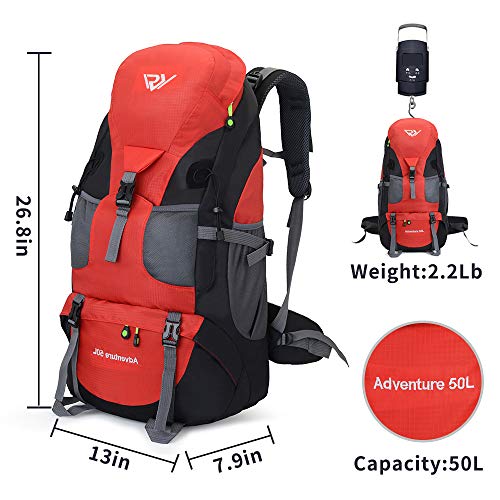 RuRu monkey 50L Hiking Backpack Daypack for Outdoor Traveling, Camping Backpack for Women Men