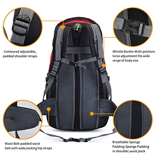 RuRu monkey 50L Hiking Backpack Daypack for Outdoor Traveling, Camping Backpack for Women Men