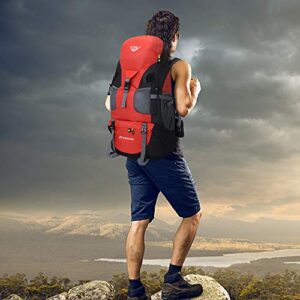 RuRu monkey 50L Hiking Backpack Daypack for Outdoor Traveling, Camping Backpack for Women Men