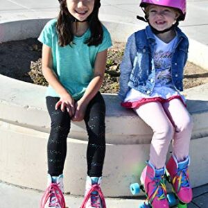 Circle Society Classic Adjustable Indoor & Outdoor Childrens Roller Skates - Jojo Siwa Rainbow - Sizes 3-7, 170035,Multi