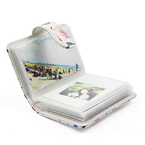 DKEnjoy PU Leather 20 Pockets Photo Album for Fujifilm Instax Mini 8/9/7s/25/70/90 Instant Camera Film, 3 Inch Pictures (White)