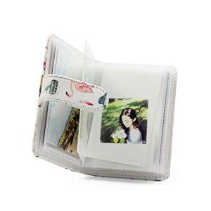 DKEnjoy PU Leather 20 Pockets Photo Album for Fujifilm Instax Mini 8/9/7s/25/70/90 Instant Camera Film, 3 Inch Pictures (White)