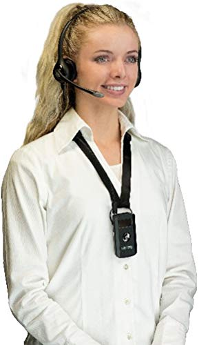 Listen Technologies LA-453 ListenTALK Headset 3 Over Head Dual with Built-in Boom Microphone, Black and Gray, Over-The-Head Fit for Comfortable and Secure Wear, Unmatched Audio Performance
