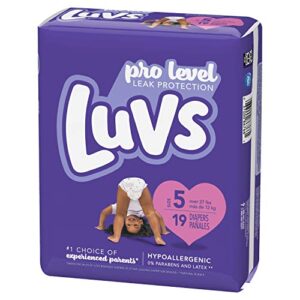 Luvs Pro Level Leak Protection Diapers Size 5 19 Count