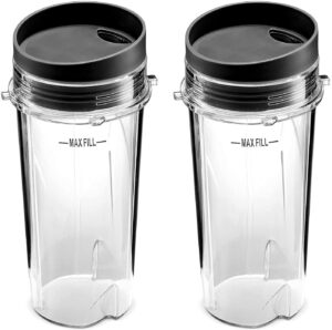 ninja single serve 16-ounce cup set for bl770 bl780 bl660 professional blender (pack of 2)