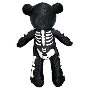 mengeryt fashion skeleton bear backpack punk style cute bags designer backpacks (black)