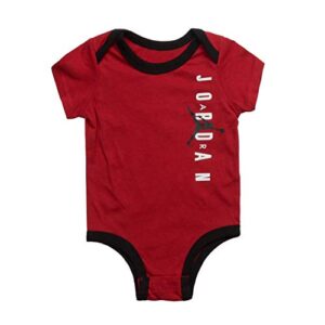 jordan baby assorted bodysuits, 3-pack (3 months, gym red(555955-r78)/black)