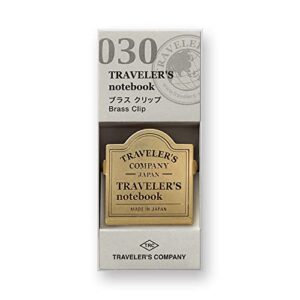 traveler's notebook brass clip trc logo pattern 43089006