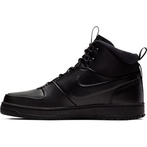 nike men's path winter high-top sneakers, black black black mtlc pewter 001, 9