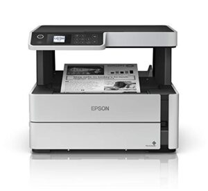 epson ecotank et-m2170 wireless monochrome all-in-one supertank printer with ethernet plus 2 years of unlimited ink*,white