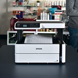 Epson EcoTank ET-M2170 Wireless Monochrome All-in-One Supertank Printer with Ethernet PLUS 2 Years of Unlimited Ink*,White