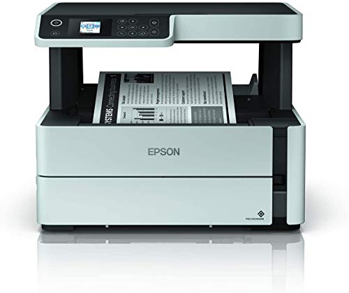 Epson EcoTank ET-M2170 Wireless Monochrome All-in-One Supertank Printer with Ethernet PLUS 2 Years of Unlimited Ink*,White