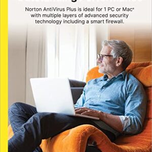 Norton AntiVirus Plus 2023 , Antivirus software for 1 Device with Auto-Renewal - Includes Password Manager, Smart Firewall and PC Cloud Backup [Download]