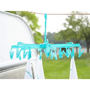 cartrend 10244 Caravan Carousel Dryer Plastic Hanging Clothes Airer with 20 Pegs Foldable
