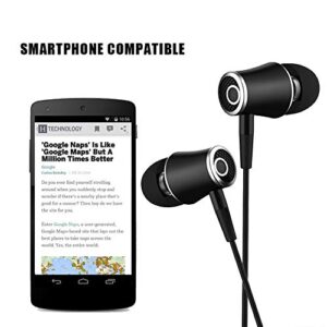 VANTIYAUS in-Ear Earbud Headphones,Earphone for Kindle Fire, Galaxy S8+, Note 8, Fire HD 8 HD 10, Voyage, Oasis eReaders Earbuds Microphone Phone -Ergonomic Comfort-Fit (Black)