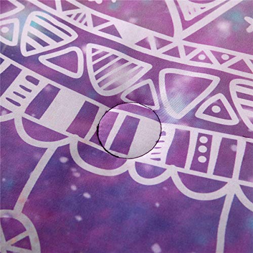 NTBED Galaxy Dream Catcher Comforter Set Queen Purple, 3-Pieces Bohemian Mandala Quilt, Psychedelic Dreamcather Starry Sky Bedding Set for Adults Teens Girls (Purple, Queen)