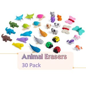 Mr. Pen- Animal Erasers, Desk Pets for Kids Classroom, 30 Pack, Animal Eraser Desk Pet, Classroom Prizes for Students, Rewards for Students, Teacher Rewards for Students
