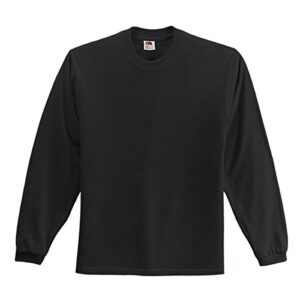 Fruit of the Loom Adult 5 oz. Long-Sleeve T-Shirt, Black, XL