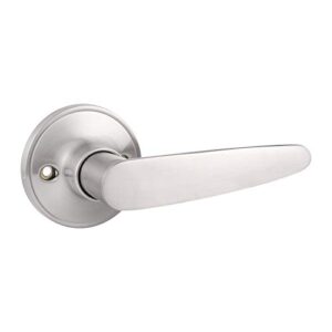 probrico (1 pack door hardware dummy lever door handles for closets,single side individual door lever in satin nickel