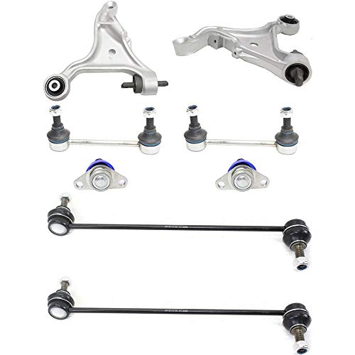 Evan Fischer Front Control Arm Kit Compatible With 2001-2007 Volvo S60, Fits 2001-2007 Volvo V70 With ball joints and bushings Driver and Passenger Side, Lower