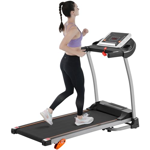 Merax Foldable Electric Treadmill 2.5HP Motorized Running Machine with 12 Perset Programs 300LBS Weight Capacity Walking Jogging Treadmill for Office Home Gym Workout with Incline