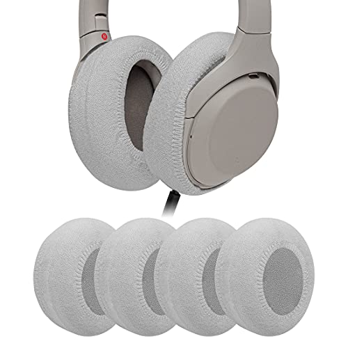 Geekria 2 Pairs Knit Headphones Ear Covers, Washable & Stretchable Sanitary Earcup Protectors for Over-Ear Headset Ear Pads, Sweat Cover for Warm & Comfort (M/Grey)