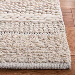 SAFAVIEH Natura Collection Accent Rug - 4' x 6', Ivory, Handmade Cotton, Ideal for High Traffic Areas in Entryway, Living Room, Bedroom (NAT651A)